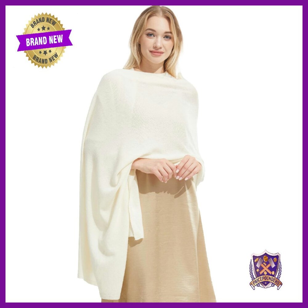 Oversized Cashmere Blend Shawl Wrap Travel Blanket 28x78 All Season